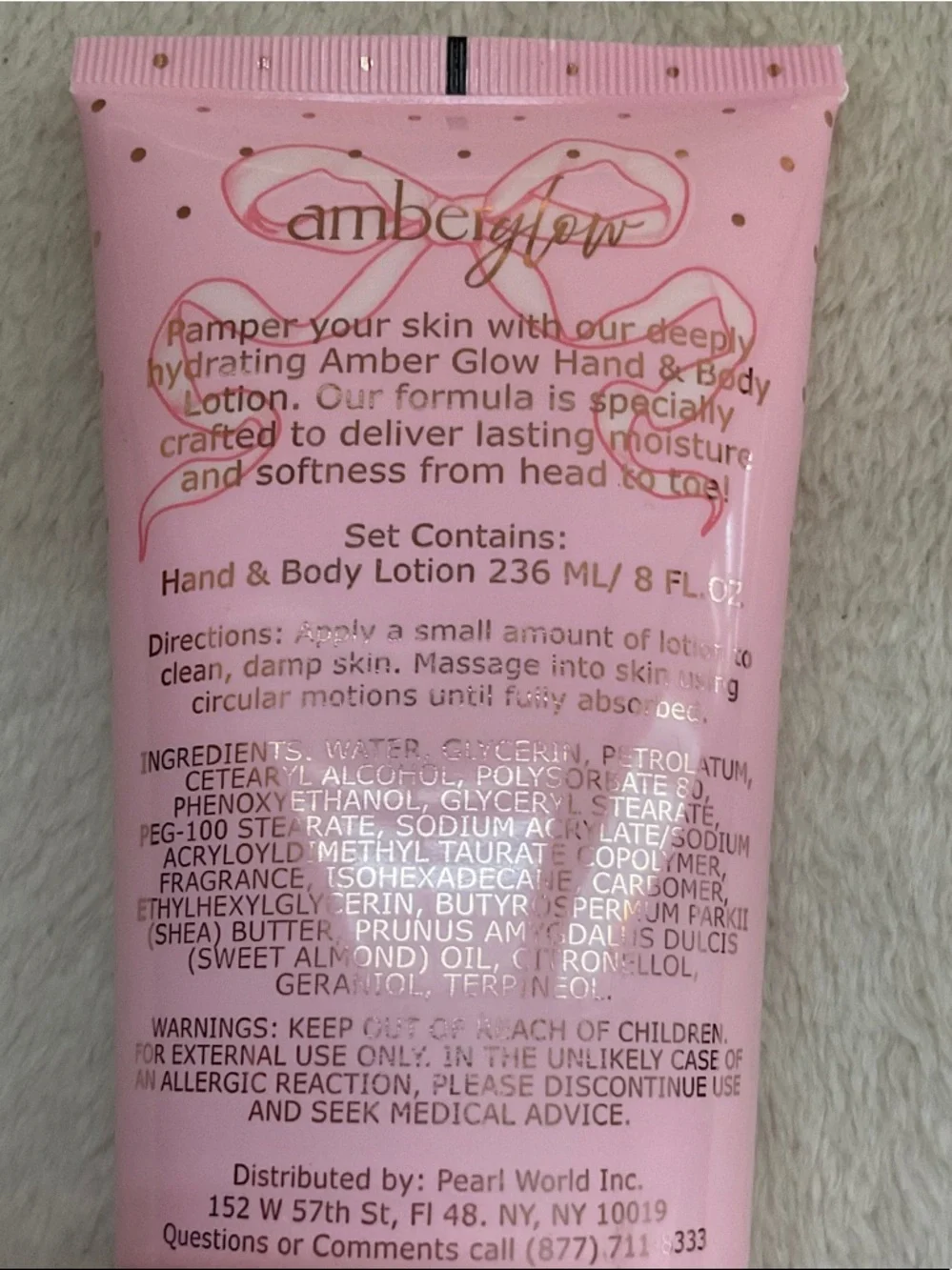 AmberGlo Coco Rose Hand & Body Lotion — Pink